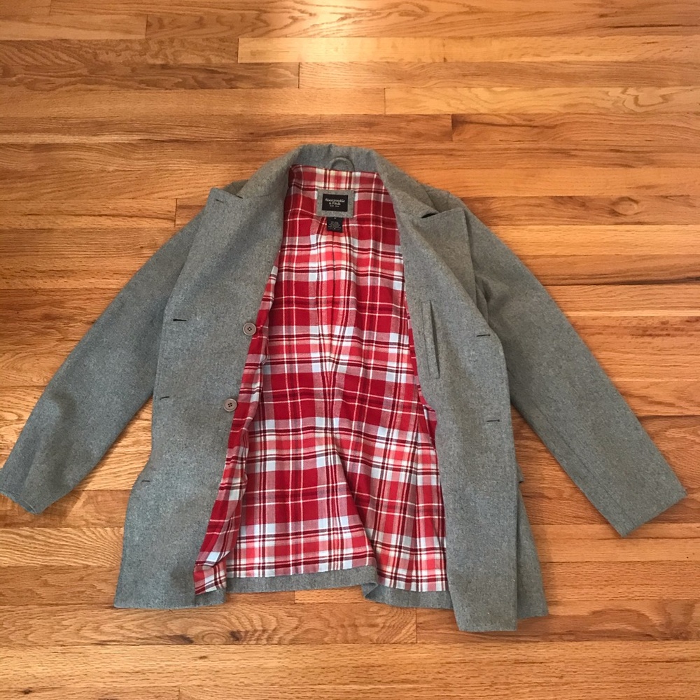 Grey Wool Coat - image 2